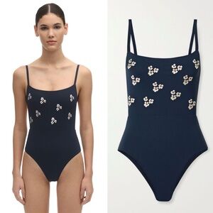 NWT NEW Anemone Balconnette Underwire One Piece With Daisies Size Medium